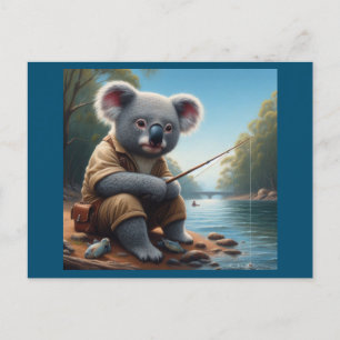 Carte Postale Koala Fishing