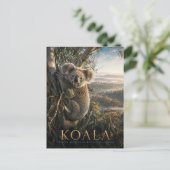 Carte Postale Koala Forêt d'Eucalyptus ANIMAUX (Debout devant)