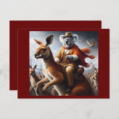 Carte Postale Koala Kangaroo Rider (Devant / Derrière)