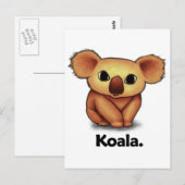 Carte Postale Koala Koala. (Devant / Derrière)