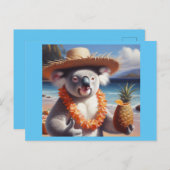 Carte Postale Koala Luau (Devant / Derrière)
