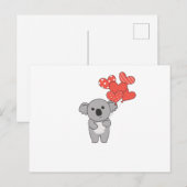 Carte Postale Koala Pour La Saint Valentin Des Animaux Sucrés Av (Devant / Derrière)