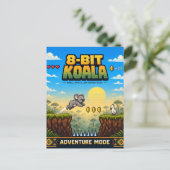 Carte Postale Koala, Rétro Pixel Art 8-Bit (Debout devant)
