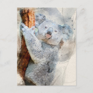 Carte postale Koala Watercolor 2022