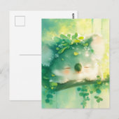 Carte Postale Koala with Leaf Crown in Sunlit Forest (Devant / Derrière)