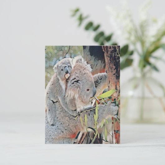 Carte Postale Koalas gris (Debout devant)