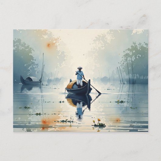 Carte Postale Kochi Kerala Inde Misty Morning (Devant)