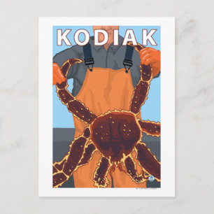 Carte Postale Kodiak, AlaskaCrabe royal de l'Alaska