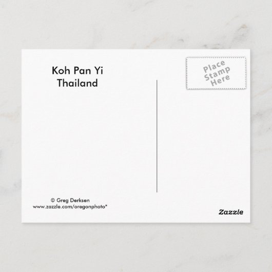 Carte Postale Koh Pan Yi (Dos)