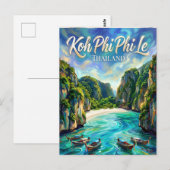 Carte Postale Koh Phi Phi Le Thaïlande (Devant / Derrière)