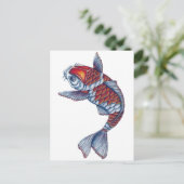 Carte Postale Kohaku Koi Fish (Debout devant)