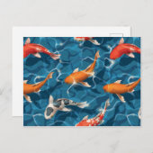 Carte postale Koi Carp (Devant / Derrière)
