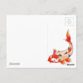 Carte Postale Koi Cherry Blossom Motif (Dos)