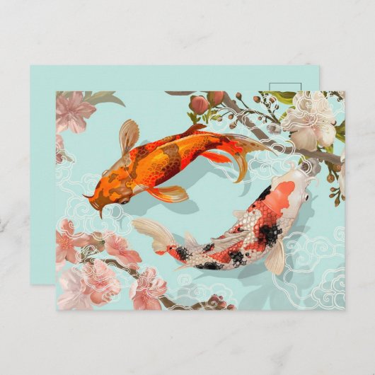 Carte Postale Koi Fish (Devant / Derrière)