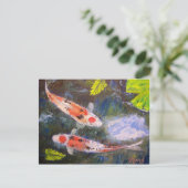 Carte Postale Koi Fish Pond (Debout devant)