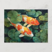 Carte Postale Koi Fish Pond Lily Pads (Devant)