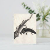 Carte Postale Koi Fish Watercolor (Debout devant)