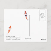 Carte postale Koi flottante (Dos)