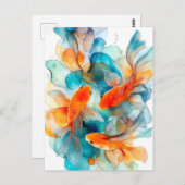 Carte Postale Koi in Flow (Devant / Derrière)