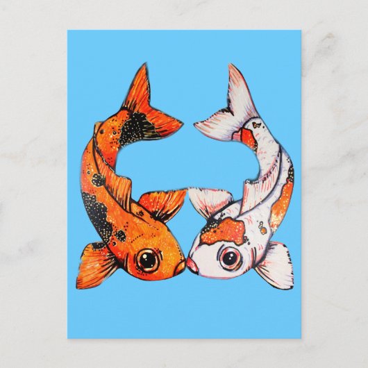 Carte postale Koi Kissing (Devant)