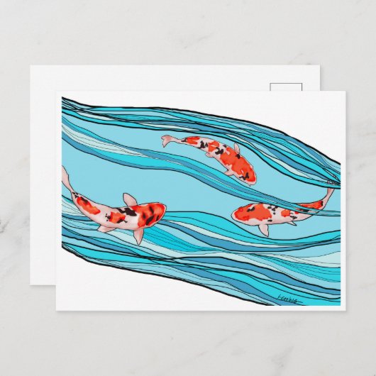 CARTE POSTALE KOI KOI KOI (Devant / Derrière)
