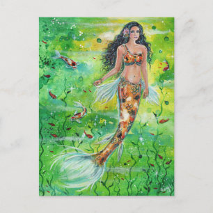 Carte Postale Koi mermaid Lily par Renee Lavoie