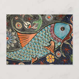 Carte postale Koi Mosaic