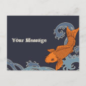 Carte postale Koi (navy) (Devant)