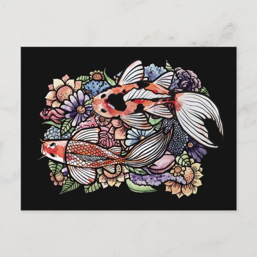 Carte Postale Koi Pond (Devant)