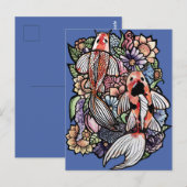 Carte Postale Koi Pond                                           (Devant / Derrière)