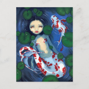 Carte postale "Koi Pond Mermaid"