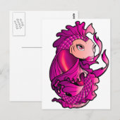Carte Postale Koi rose (Devant / Derrière)