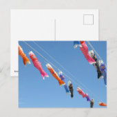 Carte Postale Koinobori (serpentins de carpe) : Japon (Devant / Derrière)