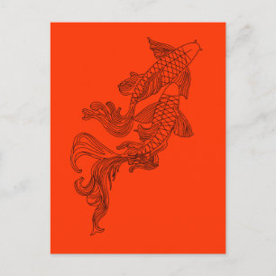 Carte Postale Kois noir