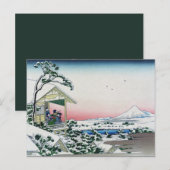 Carte Postale Koishikawa Tea House View Mt Fuji par Hokusai (Devant / Derrière)