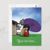 Carte Postale Kokeshi Doll (Devant / Derrière)