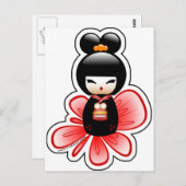 Carte Postale kokeshi-mickey-sfondo-t (Devant / Derrière)