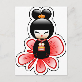 Carte Postale kokeshi-mickey-sfondo-t