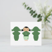 Carte postale Kokeshi Star Silhouette (Debout devant)