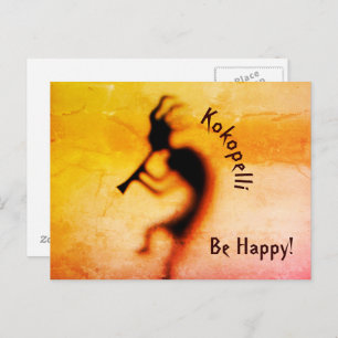 Carte Postale Kokopelli Be Happy Inspirational