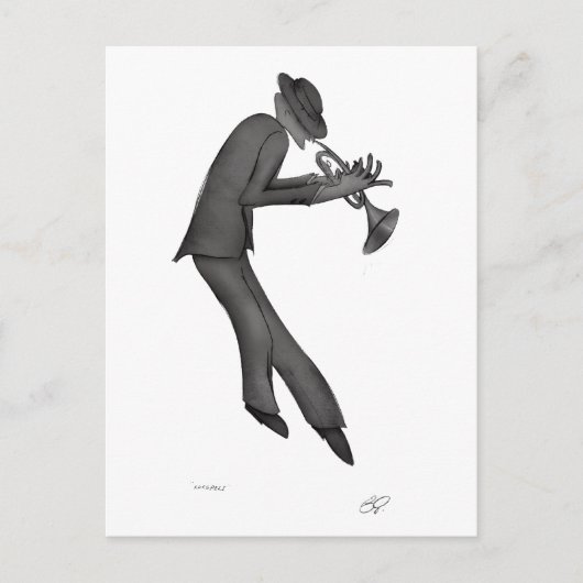 Carte Postale Kokopelli joue l'art du blues (Devant)