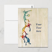 Carte Postale KOKOPELLI musicien acrobates + vos idées (Devant / Derrière)