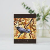 Carte Postale KOKOPELLI RAVEN Série de style art amérindien (Debout devant)