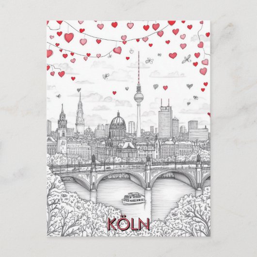 Carte Postale Köln Allemagne Voyage romantique (Devant)