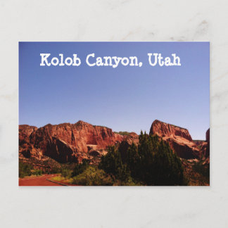 Carte Postale Kolob Canyon, Utah Postcard - Beau Paysage