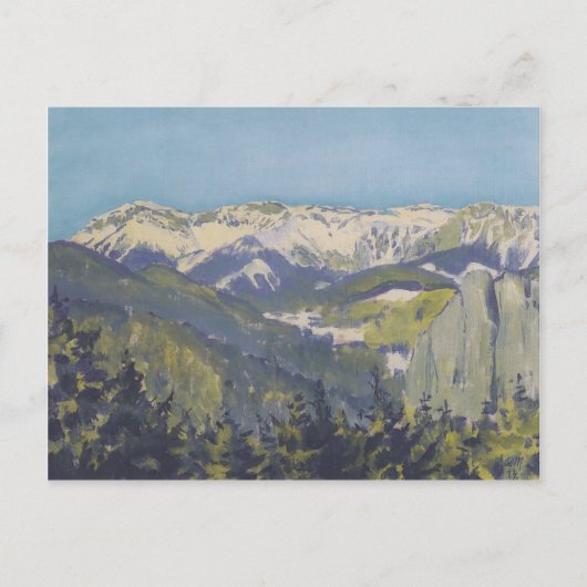 Carte Postale Koloman Moser - Paysage en Semmering (Devant)