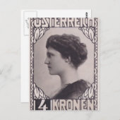 Carte Postale Koloman Moser - Stamp Design Empress Zita (Devant / Derrière)