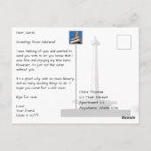 Carte Postale Komodo Dragon d'Indonésie moderne (Dos)