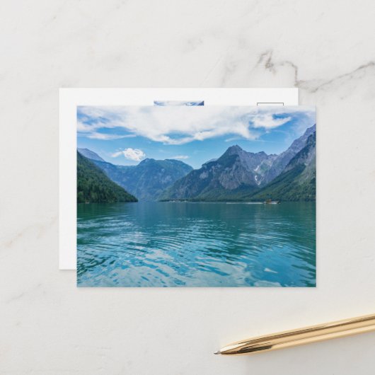 Carte Postale Königssee en Bavière, Berchtesgaden (Devant/Arrière en situation)