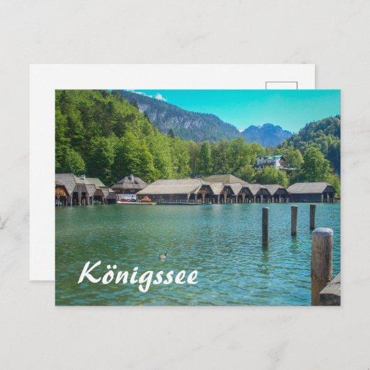 Carte Postale Königssee en Bavière en Allemagne Anciennes Boatho (Devant / Derrière)